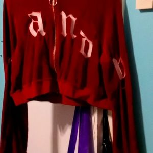 A crop velvet jacket